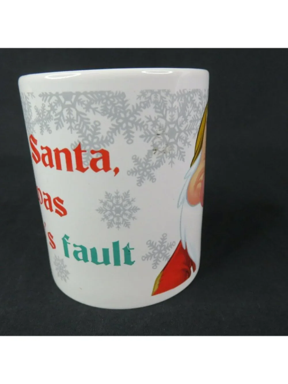 Disney Grumpy Christmas Coffee Mug Cup Dear Santa Happys Fault
